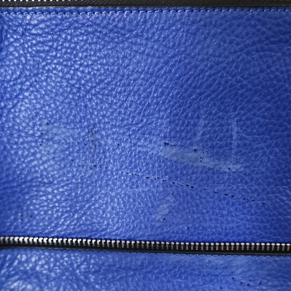 Botkier Blue Leather Crossbody Bag Chain Strap Wristlet Clutch - Picture 8 of 14
